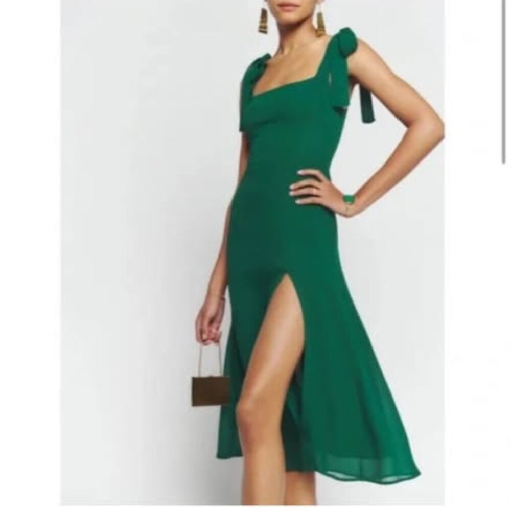 NWT Reformation Twilight Dress Green size 6
